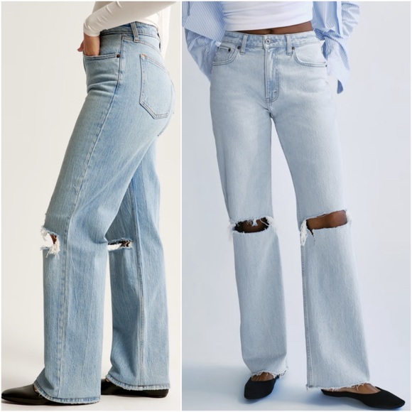 Abercrombie & Fitch The 90s Relaxed Jean High Rise 26 / 2 S - Picture 2 of 14